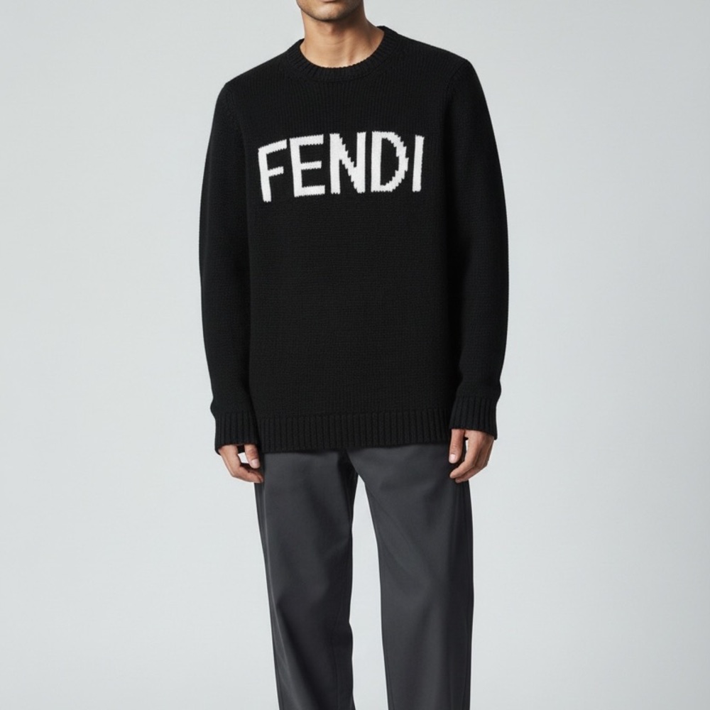 FENDI Black Wool Sweater - Picture 2 of 11